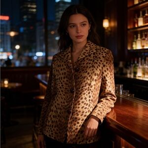 Jones New York Leopard Print Blazer